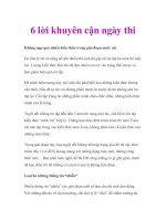 Tài liệu 6 lời khuyên cận ngày thi doc