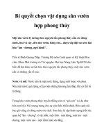 Tài liệu Bí quyết chọn vật dụng sân vườn hợp phong thủy docx