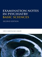 Tài liệu Examination Notes in Psychiatry BASIC SCIENCES 2nd edition pptx