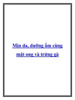 Tài liệu Mịn da, dưỡng ẩm cùng mật ong và trứng gà doc