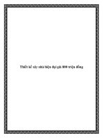 Tài liệu Thiết kế xây nhà hiện đại giá 800 triệu đồng pdf