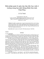 Biện pháp quản lý giáo dục đạo đức học sinh ở trường trung học phổ thông bình sơn tỉnh vĩnh phúc