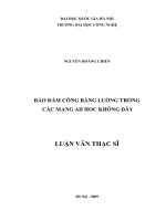 bảo đảm công bằng luồng trong các mạng ad hoc không dây