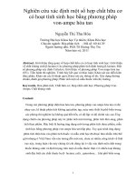 Nghiên cứu xác định một số hợp chất hữu cơ có hoạt tính sinh học bằng phương pháp von ampe hòa tan