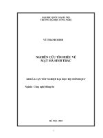 NGHIÊN CỨU TÌM HIỂU VỀ MẬT MÃ SINH TRẮC
