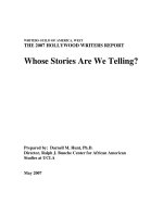 Tài liệu WRITERS GUILD OF AMERICA, WEST THE 2007 HOLLYWOOD WRITERS REPORT - Whose Stories Are We Telling? docx