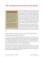 Tài liệu Hãy xây dựng sẵn mối quan hệ trước khi cần đến ppt