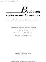 Tài liệu Biobased Industrial Products Priorities for Research and Commercialization ppt