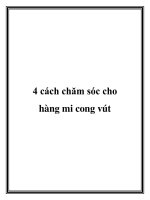 Tài liệu 4 cách chăm sóc cho hàng mi cong vút potx