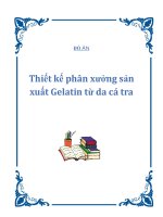 thiết kế phân xưởng sản xuất gelatin từ da cá tra