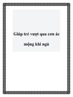 Tài liệu Giúp trẻ vượt qua cơn ác mộng khi ngủ potx