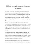 Tài liệu Khó cho vay, ngân hàng nhỏ vẫn mạnh tay hút vốn docx