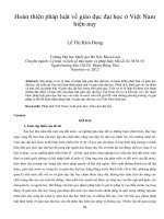 Hoàn thiện pháp luật về giáo dục đại học ở việt nam hiện nay