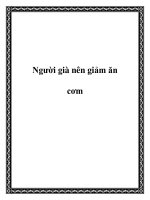Tài liệu Người già nên giảm ăn cơm docx