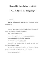 Tài liệu Hoàng Phủ Ngọc Tường và bút kí: 