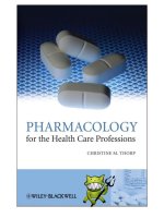 Tài liệu Pharmacology for the Health Care Professions pdf