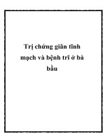 Tài liệu Trị chứng giãn tĩnh mạch và bệnh trĩ ở bà bầu pot