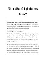 Tài liệu Nhịn tiểu có hại cho sức khỏe docx