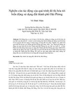 Nghiên cứu tác động của quá trình đô thị hóa tới biến động sử dụng đất thành phố hải phòng