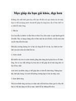 Tài liệu Mẹo giúp da bạn gái khỏe, đẹp hơn pdf