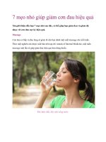 Tài liệu 7 mẹo nhỏ giúp giảm cơn đau hiệu quả pdf