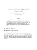 Tài liệu Does Deposit Insurance Increase Banking System Stability? An Empirical Investigation ppt