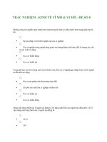 Tài liệu TRẮC NGHIỆM - KINH TẾ VĨ MÔ & VI MÔ - ĐỀ SỐ 8 ppt