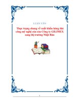 Tài liệu LUẬN VĂN:Thực trạng chung về xuất khẩu hàng thủ công mỹ nghệ của của Công ty GILIMEX sang thị trường Nhật Bản pdf