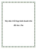 Tài liệu Xây nhà ở kết hợp kinh doanh trên đất 4m x 9m ppt