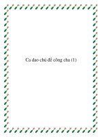 Tài liệu Ca dao chủ đề công cha dưỡng dục doc