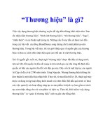 Tài liệu “Thương hiệu” là gì? doc