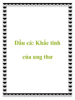 Tài liệu Dầu cá: Khắc tinh của ung thư ppt