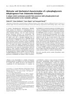Tài liệu Báo cáo khoa học: Molecular and biochemical characterization ofD-phosphoglycerate dehydrogenase fromEntamoeba histolytica A unique enteric protozoan parasite that possesses both phosphorylated and nonphosphorylated serine metabolic pathways docx