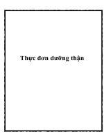 Tài liệu Thực đơn dưỡng thận doc