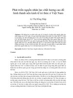 Phát triển nguồn nhân lực chất lượng cao để hình thành nền kinh tế tri thức ở việt nam