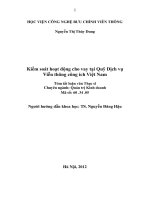 Kiểm soát hoạt động cho vay tại quỹ dịch vụ viễn thông công ích việt nam