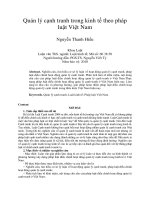 Quản lý cạnh tranh trong kinh tế theo pháp luật việt nam