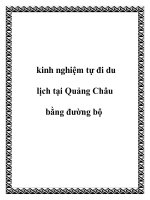 Tài liệu Kinh nghiệm tự đi du lịch tại Quảng Châu bằng đường bộ doc