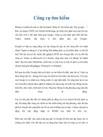 Tài liệu Công cụ tìm kiếm Không có nhiều tên tuổi có thể trở thành 