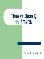 Tài liệu Thuế và Quản lý thuế TNCN pptx