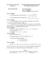 Tài liệu Đề thi HSG Lớp 12 vòng 1 tỉnh Long An năm 2013 môn Toán doc