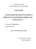 lặp picacrd cho hàm tăng mạnh và lipsit giả co mạnh trong không gian banach tùy ý