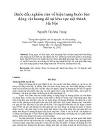 Bước đầu nghiên cứu về hiện trạng buôn bán động vật hoang dã tại khu vực nội thành hà nội