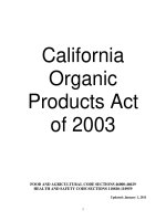 Tài liệu California Organic Products Act of 2003 doc