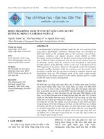 Tài liệu ĐỘNG THÁI DÒNG CHẢY Ở VÙNG TỨ GIÁC LONG XUYÊN DƯỚI TÁC ĐỘNG CỦA ĐÊ BAO NGĂN LŨ docx