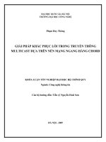 giải pháp khắc phục lỗi trong truyền thông multicast dựa trên nền mạng ngang hàng chord