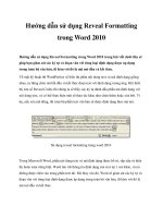 Tài liệu Hướng dẫn sử dụng Reveal Formatting trong Word 2010 docx