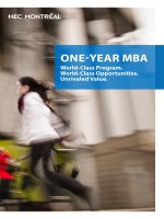 Tài liệu One-Year MBa (World-Class Program. World-Class Opportunities. Unrivaled Value.) pptx