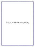 Tài liệu Mô tip phổ biến thiết kế cho nhà ống dài và hẹp pptx