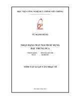 Nhận dạng mặt người sử dụng đặc trưng PCA